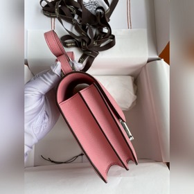Корнет Kang 19 см, импортная кожа Epsom, молочный цвет, серебряна