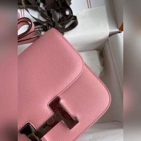 Корнет Kang 19 см, импортная кожа Epsom, молочный цвет, серебряна