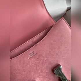 Корнет Kang 19 см, импортная кожа Epsom, молочный цвет, серебряна