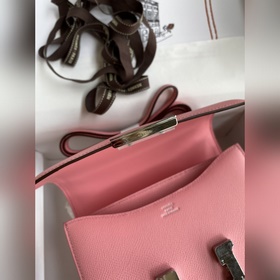 Корнет Kang 19 см, импортная кожа Epsom, молочный цвет, серебряна
