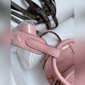 Мини Линди 19 см, оригинальная кожа TC [3q розовый] Серебряная за