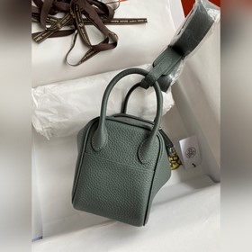 Мини Линди 19 см, оригинальная кожа TC [Абрикосовый] Серебряная з