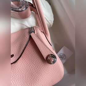Мини Линди 19 см, оригинальная кожа TC [3q розовый] Золотая засте