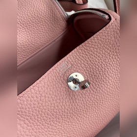 Мини Линди 19 см, оригинальная кожа TC [3q розовый] Золотая засте