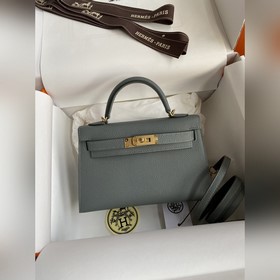 В наличии： Mini Kelly второго поколения, 19 см, импортная кожа E