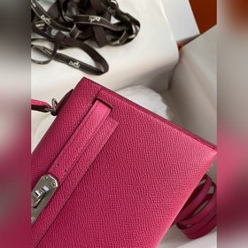 В наличии： Mini Kelly второго поколения, 19 см, импортная кожа E