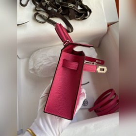 В наличии： Mini Kelly второго поколения, 19 см, импортная кожа E