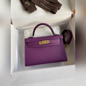 Вторая генерация Mini Kelly 19 см, импортная кожа Epsom, ассортим
