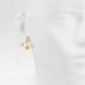 【Версия Seiko】 Серьги Louis Vuitton с буквами. Два способа ношени