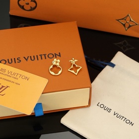【Версия Seiko】 Серьги Louis Vuitton Асимметричные серьги в форме
