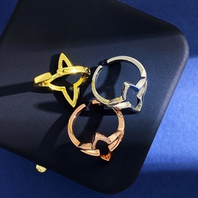 LV Louis Vuitton классическое модное кольцо с ажурным ромбовидным