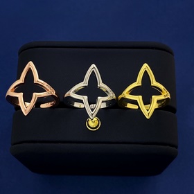 LV Louis Vuitton классическое модное кольцо с ажурным ромбовидным