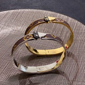 Кожаный браслет с буквами LV, универсальный, Louis Vuitton. С мом