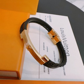 Высококачественный кожаный браслет LV Louis Vuitton, оригинальная