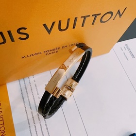 Высококачественный кожаный браслет LV Louis Vuitton, оригинальная