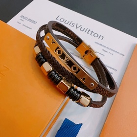 Высококачественный кожаный браслет LV Louis Vuitton, оригинальная