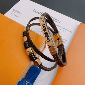 Высококачественный кожаный браслет LV Louis Vuitton, оригинальная
