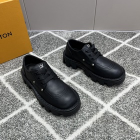 Мужские ботинки LV Ботинки Martin из импортной кожи, с металличес