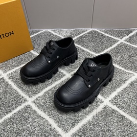 Мужские ботинки LV Ботинки Martin из импортной кожи, с металличес
