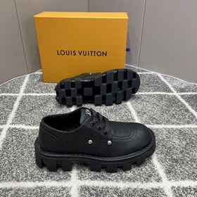Мужские ботинки LV Ботинки Martin из импортной кожи, с металличес