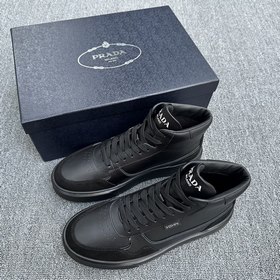 Prada/Prada Мужские новые высокие кожаные кроссовки Эти высокие к