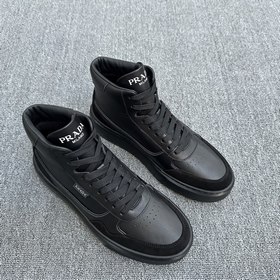 Prada/Prada Мужские новые высокие кожаные кроссовки Эти высокие к