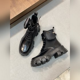 PRAD* — Prada — кожаные туфли на толстой подошве для повседневной
