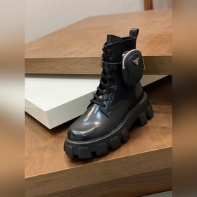 PRAD* — Prada — кожаные туфли на толстой подошве для повседневной