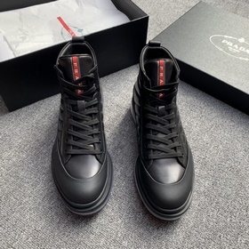 Prada/Prada Мужские высокие кроссовки на амортизирующей подошве с