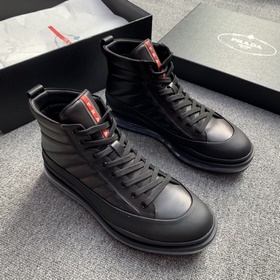 Prada/Prada Мужские высокие кроссовки на амортизирующей подошве с