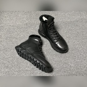 Prada/ Мужские высокие шнурованные кроссовки Prada 2025 из кожи с