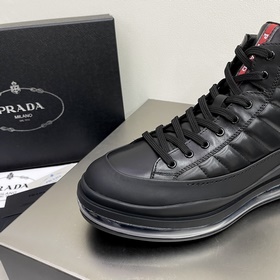 Prada/Prada Мужские высокие кроссовки с амортизирующей подошвой и