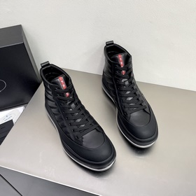 Prada/Prada Мужские высокие кроссовки на амортизирующей подошве с