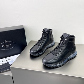 Prada/Prada Мужские высокие кроссовки на шнурках с амортизирующей