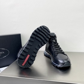 Prada/Prada Мужские высокие кроссовки на шнурках с амортизирующей