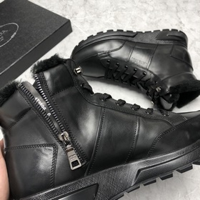 Prada/ Prada высокие шнурованные кроссовкиз шерсти, производство 