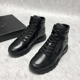 Prada/ Мужские кожаные кроссовки Prada 2025 с шнурками. Сочетают 