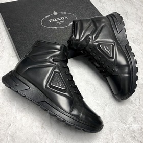 Prada/ Мужские кожаные кроссовки Prada 2025 с шнурками. Сочетают 