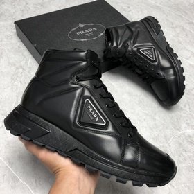 Prada/ Мужские кожаные кроссовки Prada 2025 с шнурками. Сочетают 