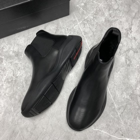 Prada/ Prada 21 новейшая модель мужских коротких ботинок из кожи 