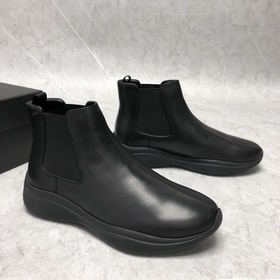 Prada/ Prada 21 новейшая модель мужских коротких ботинок из кожи 