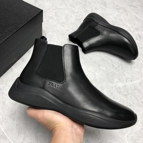 Prada/ Prada 21 новейшая модель мужских коротких ботинок из кожи 