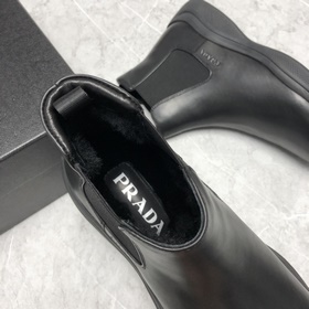 Prada/ Prada 21 новейшая модель мужских коротких ботинок из кожи 