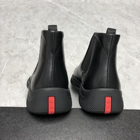 Prada/ Prada 21 новейшая модель мужских коротких ботинок из кожи 