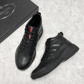 Prada/ Средние шнурованные шерстяные кроссовки Prada, произведенн