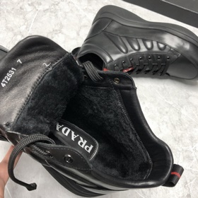 Prada/ Средние шнурованные шерстяные кроссовки Prada, произведенн