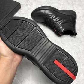 Prada/ Средние шнурованные шерстяные кроссовки Prada, произведенн