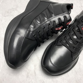 Prada/ Средние шнурованные шерстяные кроссовки Prada, производств