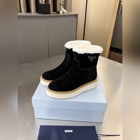 (Высокие ботинки с одной петелькой) 2025 PRAD*A Prada Зимняя колл