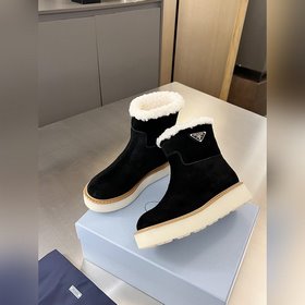 (Высокие ботинки с одной петелькой) 2025 PRAD*A Prada Зимняя колл